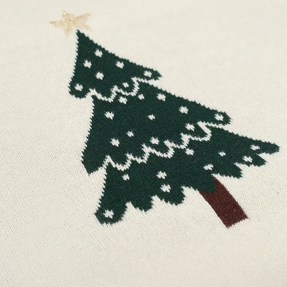 Плед из хлопка с новогодним рисунком christmas bows из коллекции new year essential, 130x180 см