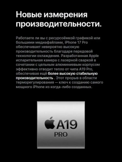 Смартфон iPhone 17 Pro Max 256GB Silver SIM+eSIM