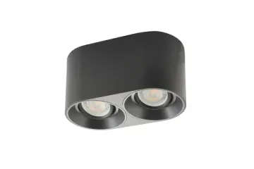 Накладной точечный светильник 2*GU5.3 DK3036-BK чёрный Denkirs