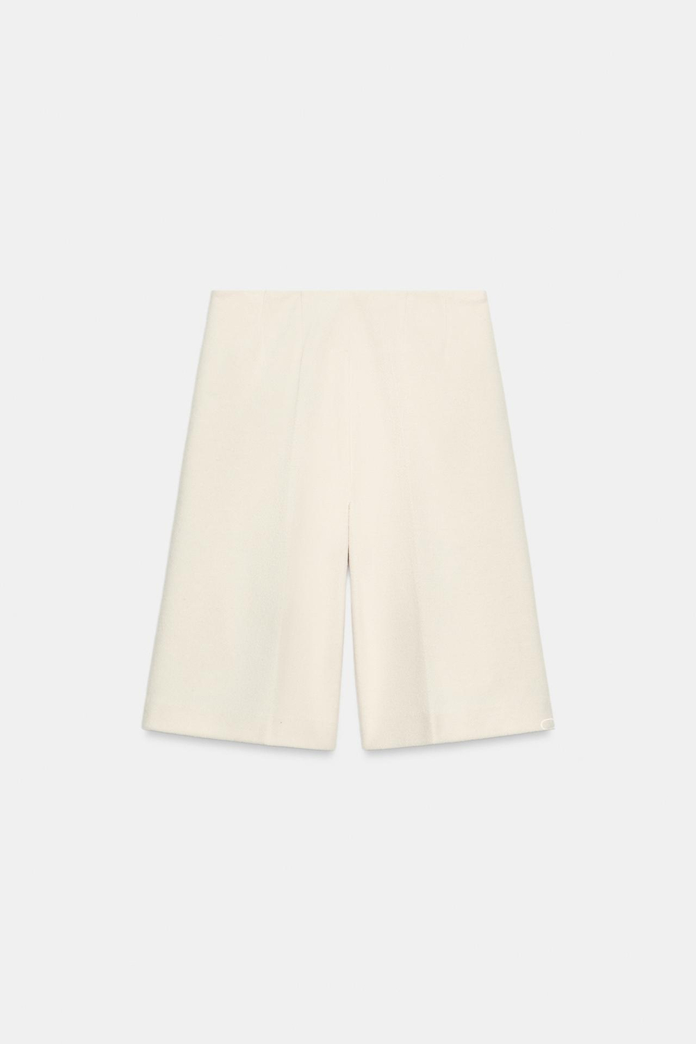 ZARA ШОРТЫ ИЗ СУКНА, ЭКРЮ