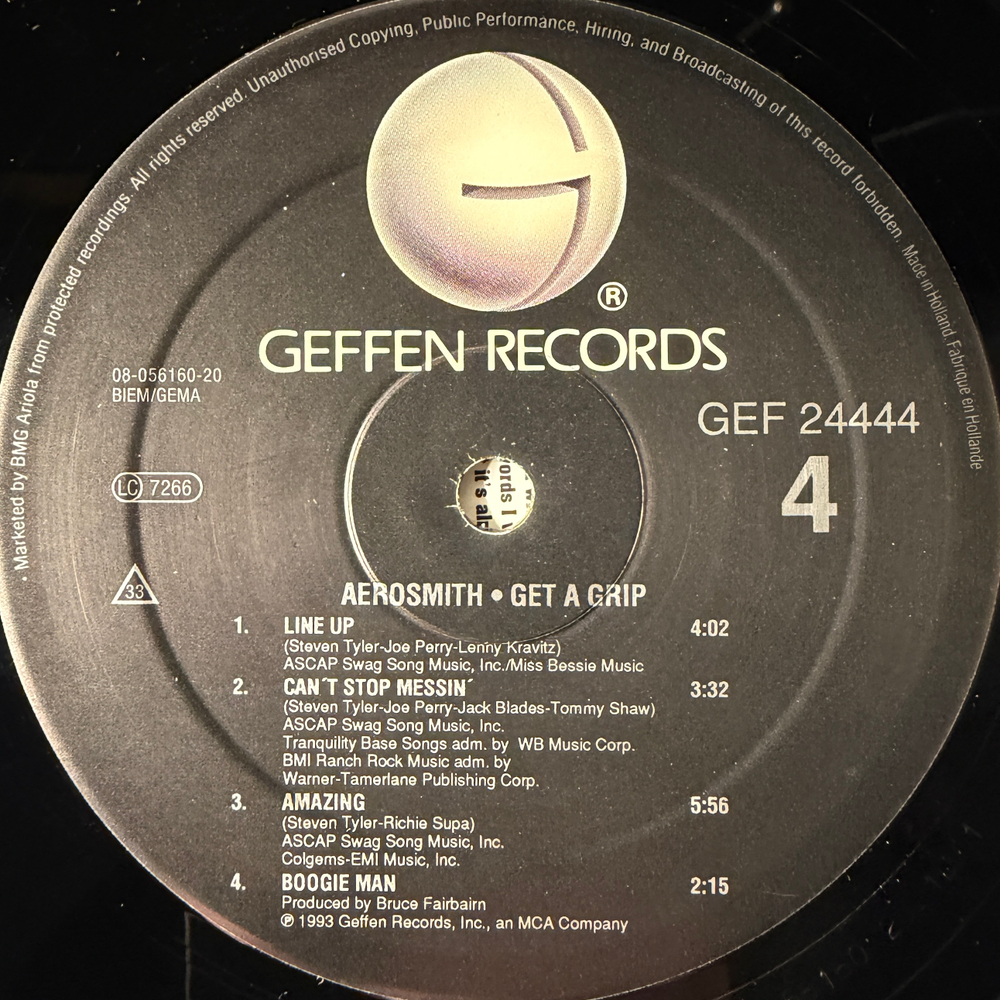 Aerosmith ‎– Get A Grip 2LP (Голландия 1993г.)