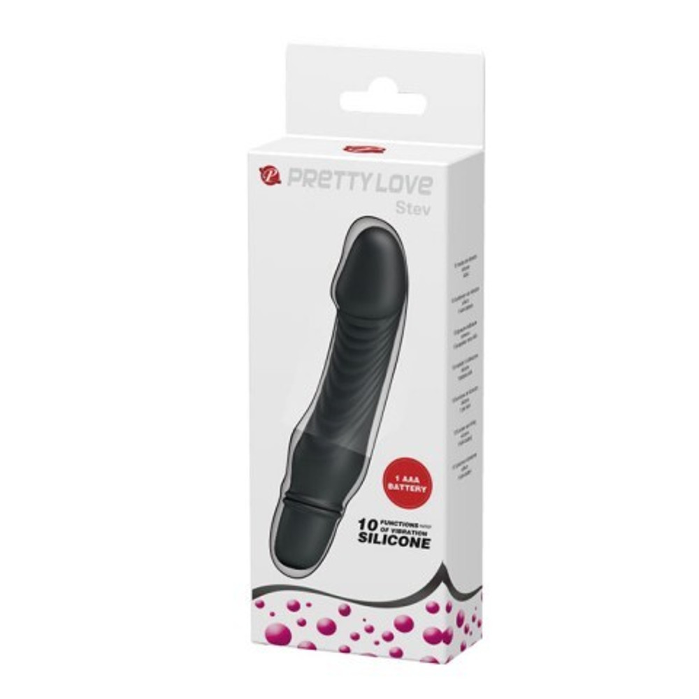 Мини вибратор "Stev" 13,5 x 2,9 см. черный