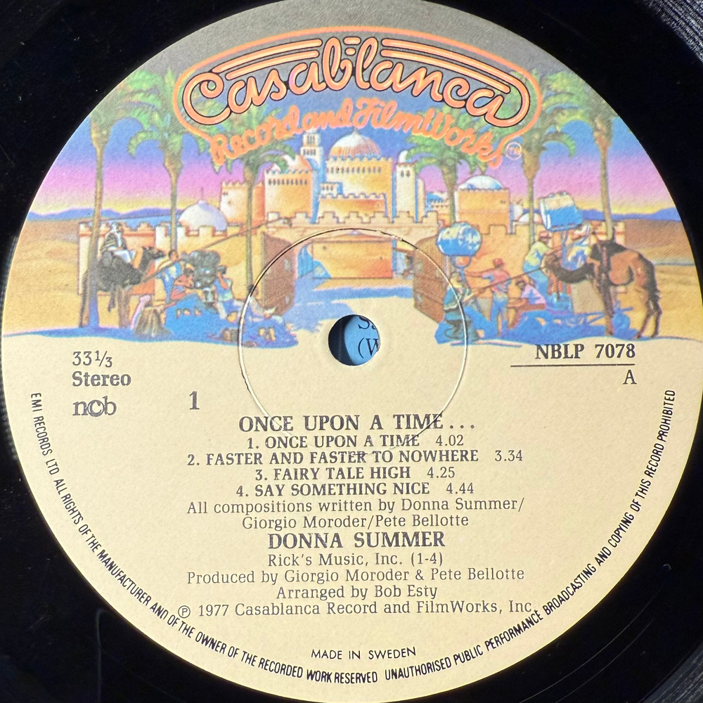 Donna Summer ‎– Once Upon A Time 2LP (Швеция 1977г.)