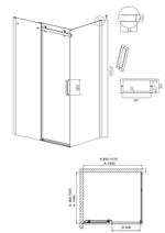Душевое ограждение Grossman Classic 100.K33.04.100.32.00-200.K33.04.100.32.00 (100х100х195) раздвижная,золото сатин,стекло прозрачное,2 места
