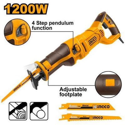Пила сабельная 1200Вт SUPER INGCO RS12001 INDUSTRIAL