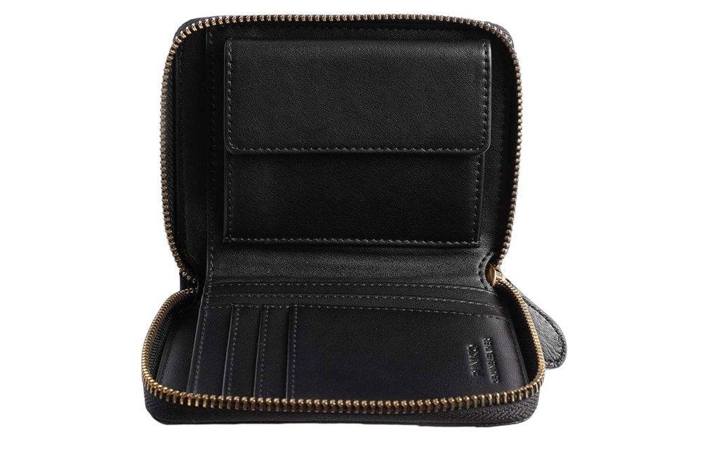 PINKO Quilt Sheepskin Bird Bag Swallow Bag Clutch Wallet Small Women"s Black