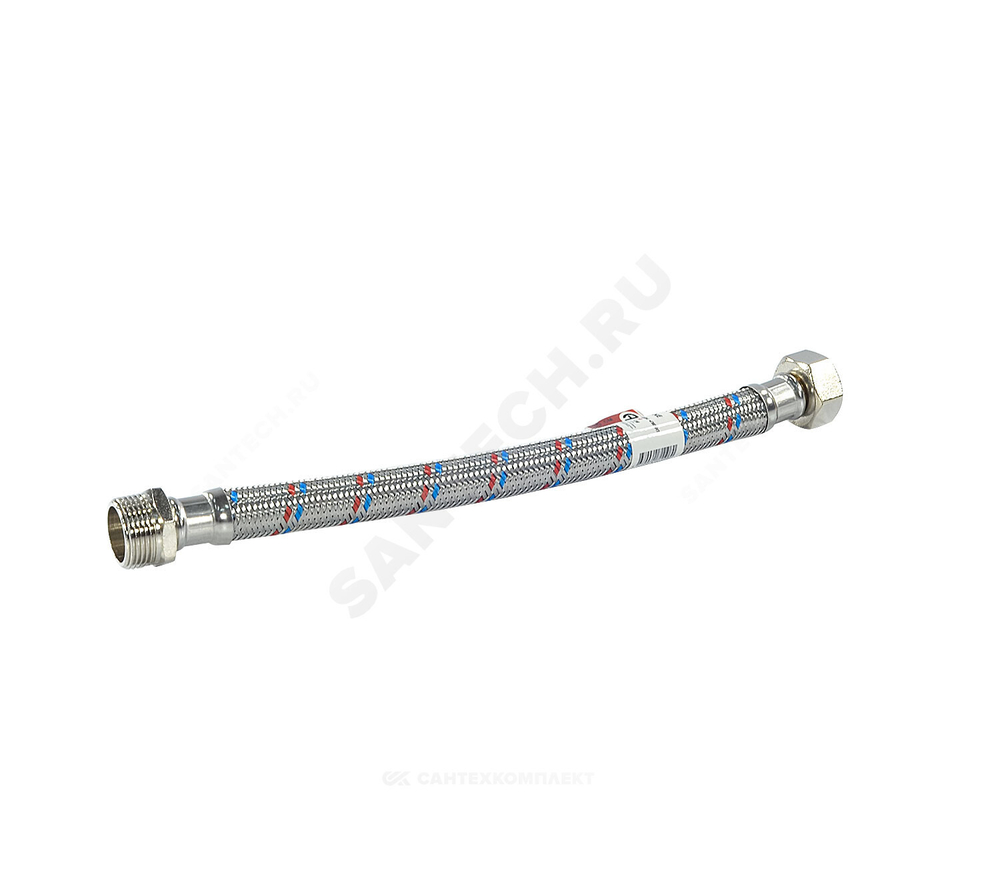 Подводка гибкая для воды нержавеющая оплетка ГИГАНТ 3/4" г-ш L=0.8м AQUALINE 04958
