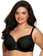 Бюстгальтер plus size с эффектной вышивкой на чашках (Размер: 75K) (Цвет: телесный)