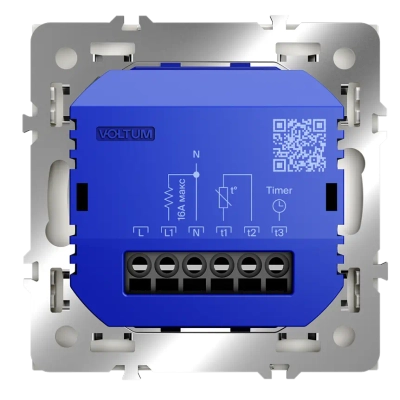 VLS070113 Терморегулятор электронный VOLTUM S70 с индикацией и датчиком, для теплого пола, (хлопок). (ТМ Maytoni)