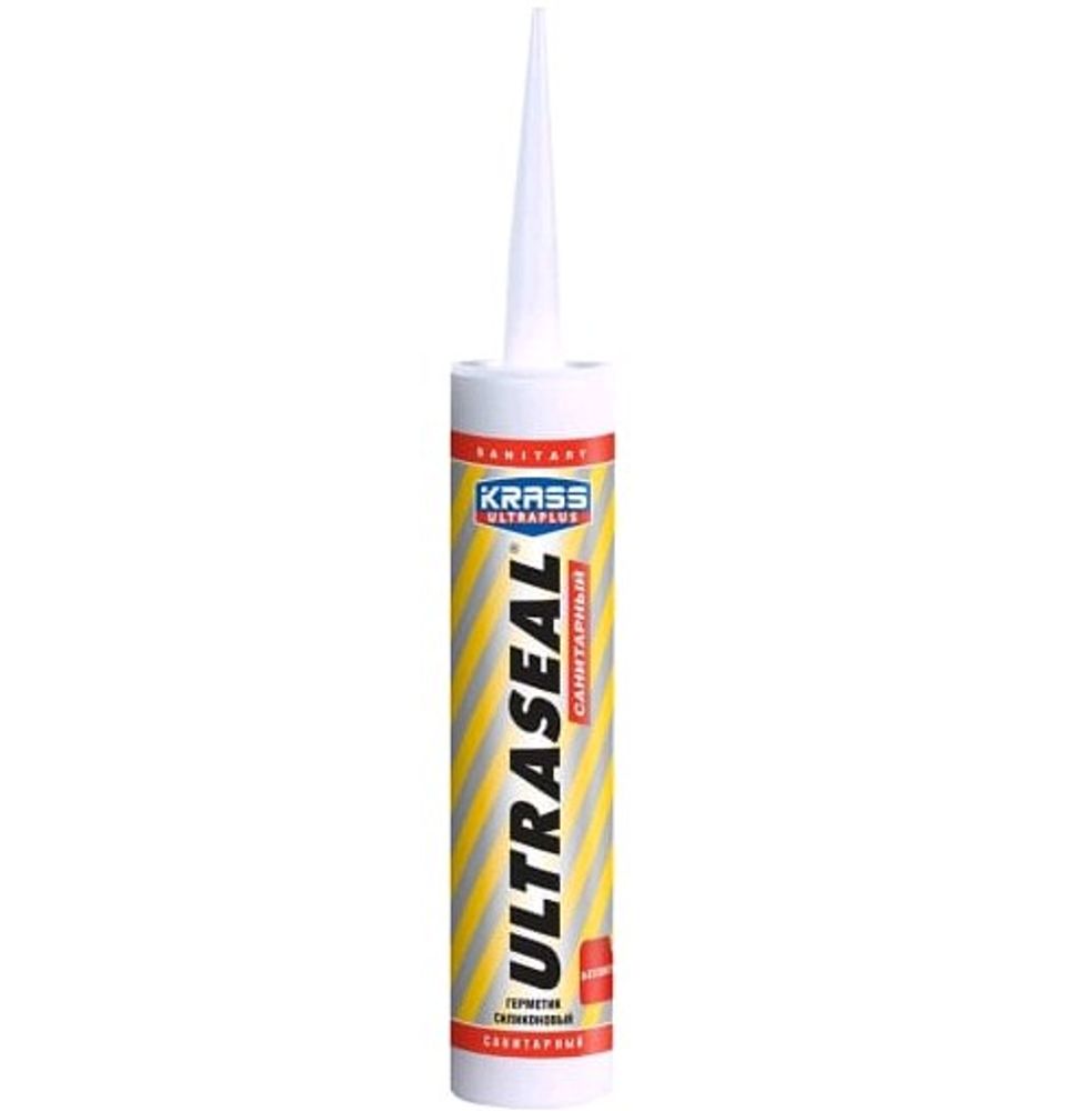 Герметик силикон. KRASS ULTRASEAL санит. беcцвет.260мл   *  новый штрих-код