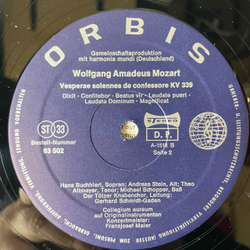 Винтажная виниловая пластинка LP W. A. Mozart, В. А. Моцарт, Kronungsmesse C Dur KV 317, KV 339 (Германия 1975)