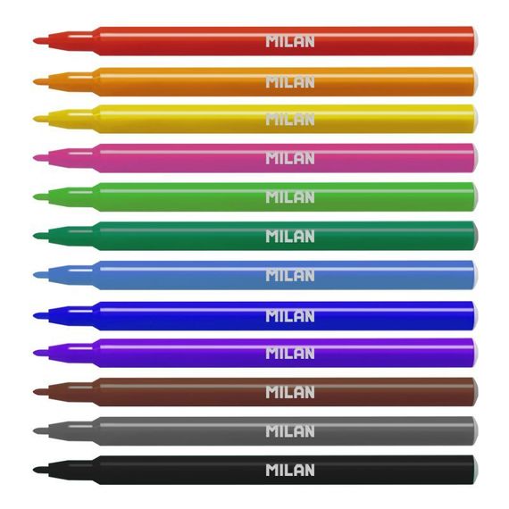Flomaster \ Фломастер \Box 12 water-based mılan fıbrepens