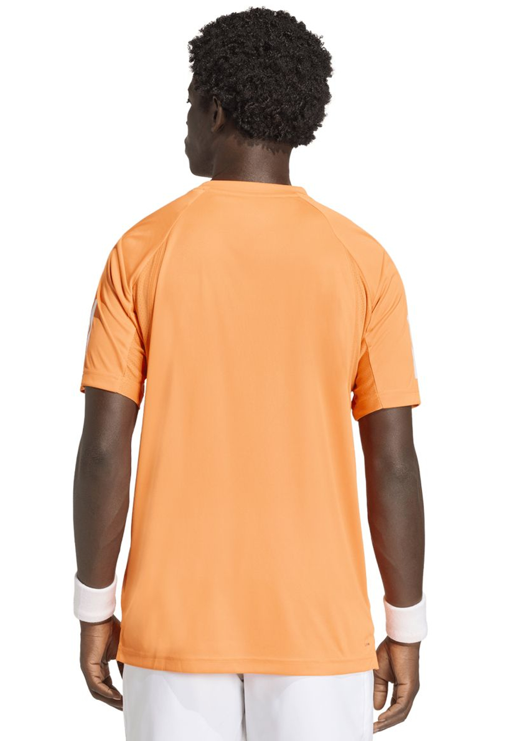 Мужская теннисная футболка Adidas Club Tennis Climacool 3-Stripes — pure orange