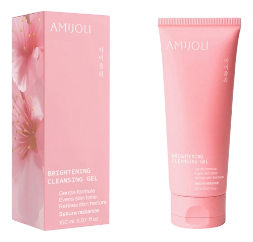 AMIJOLI Гель для умывания с экстрактом сакуры для выравнивания тона кожи-Brightening Gel Cleanser Sakura Radiance , 150мл