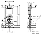 Инсталляция для подвесного унитаза Geberit Duofix Delta (111.153.00.1)