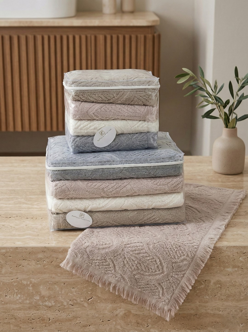 PUPİLLA COLLECTİON Набор Полотенец CASAMIRO 70*140 4пр. 100% Хлопок