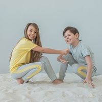 Легинсы с лампасами "Duo" пепельные подростковые