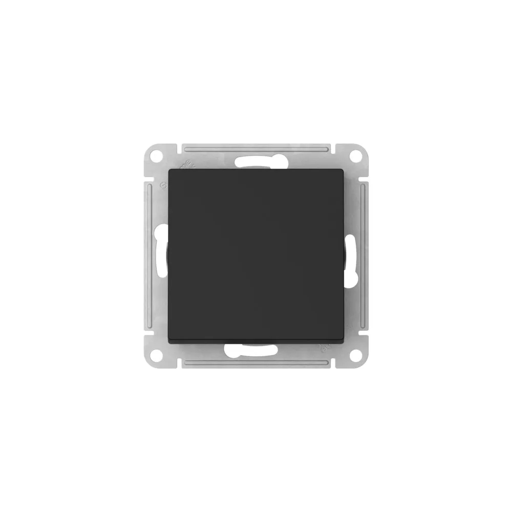 ATLASDESIGN AQUA 1-клавишный ПЕРЕКЛЮЧАТЕЛЬ, IP44, сх.6, 10АХ, мех., быстрозажим. клем., КАРБОН