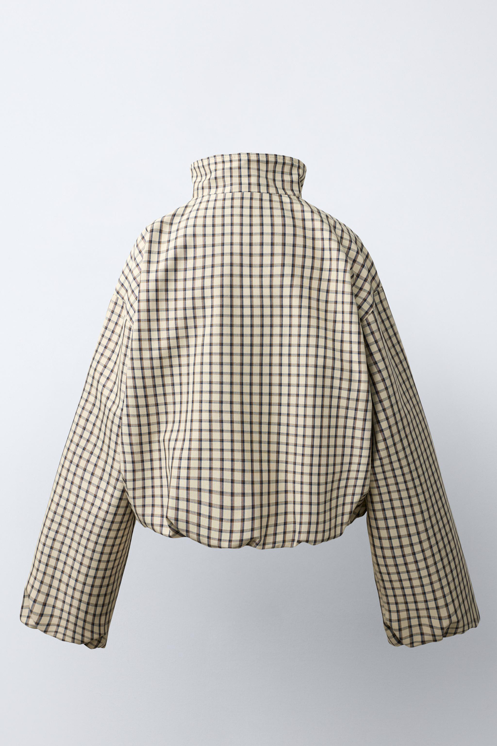 ZARA БОМБЕР В КЛЕТКУ, ЭКРЮ/ЧЕРНЫЙ