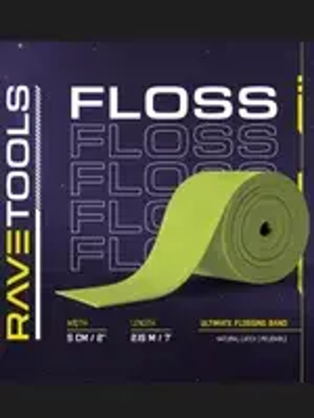 RaveTape Эластичная лента RaveFloss 215cm*5cm*1.25mm