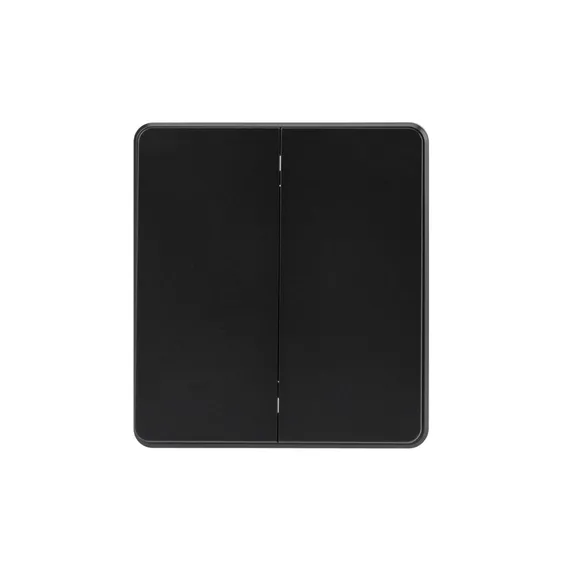 Переключатель перекрестный двухклавишный KRANZ Miele Round Оникс KR-78-0733-3