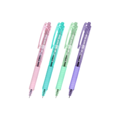 Ручка авт. BRAUBERG "CLASSIC PASTEL", с грипом, СИНЯЯ, корпус ассорти, 0,5 мм, линия письма 0,35 мм,