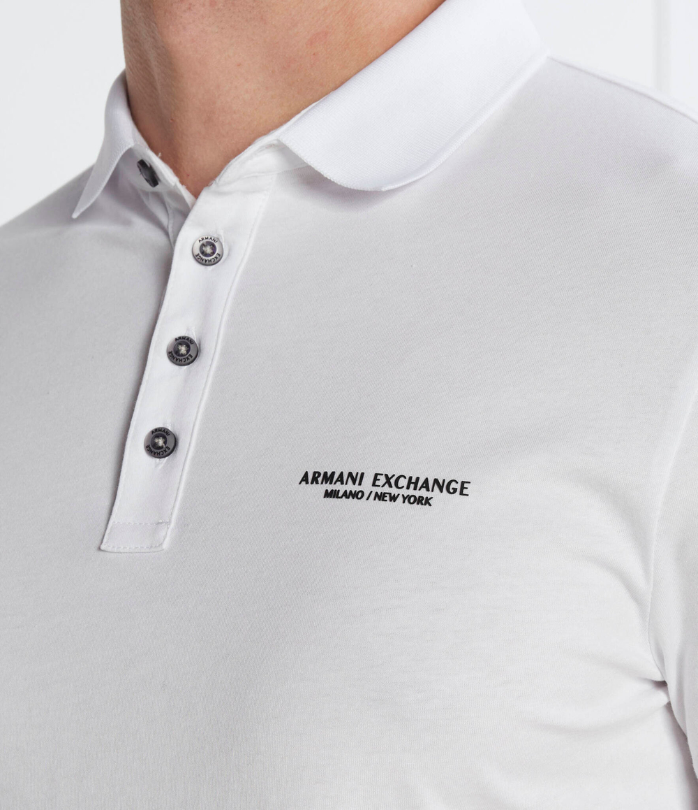 Поло Armani Exchange - белый(8NZF80 Z8H4Z)