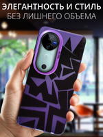 Дизайнерский чехол из пластика для VIVO V40 / V40 PRO / T3 ULTRA с усиленной защитой камеры и глянцем