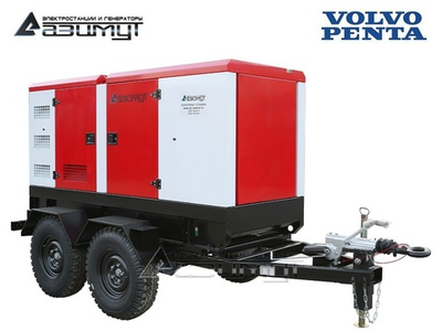 Дизельный генератор Азимут ЭД-100-Т400-2РКМ23 Volvo Penta на шасси в кожухе с автозапуском