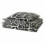 Комплект постельного белья IKEA MAJSMOTT (МЕЙДЖСМОТТ), Односпальный, Черно-белый, 150x200, 50x80 см