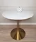 Стол Tulip Marble, Ø80 см, белый мрамор на золотой ножке