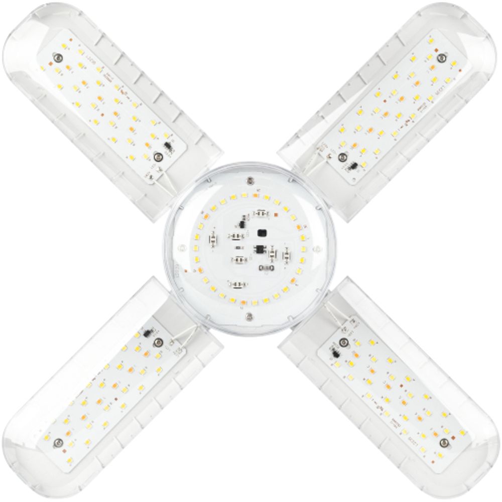 Фитолампа для растений светодиодная ЭРА GREEN LINE ФИТО-65W-PFR-E27-GR 5-ти лепестковая полного спектра 65 Вт Е27 | Фитолампы Е27