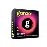 Презервативы GANZO Extase №3 (точечные, ребристые)