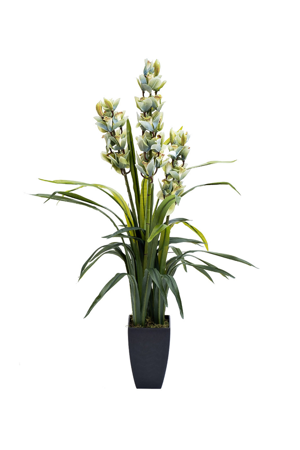 Орxидея Cymbidium искусственная в горшке 110см Garda Decor 29BJ-911-33