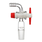Керн 19/26 с изогнутым отводом 10 мм, 90°, с краном PTFE