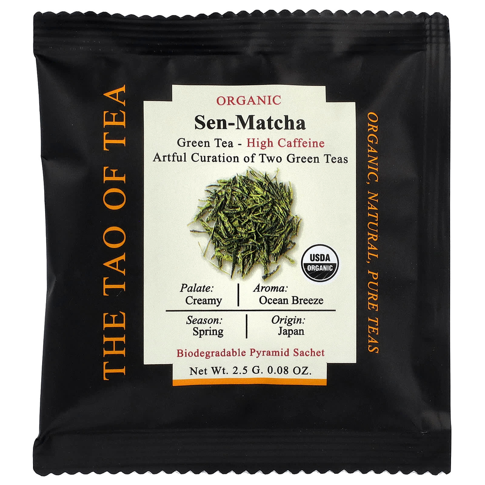 The Tao of Tea, органический зеленый чай, сен-матча, 15 растительных саше, 37,5 г (1,32 унции)