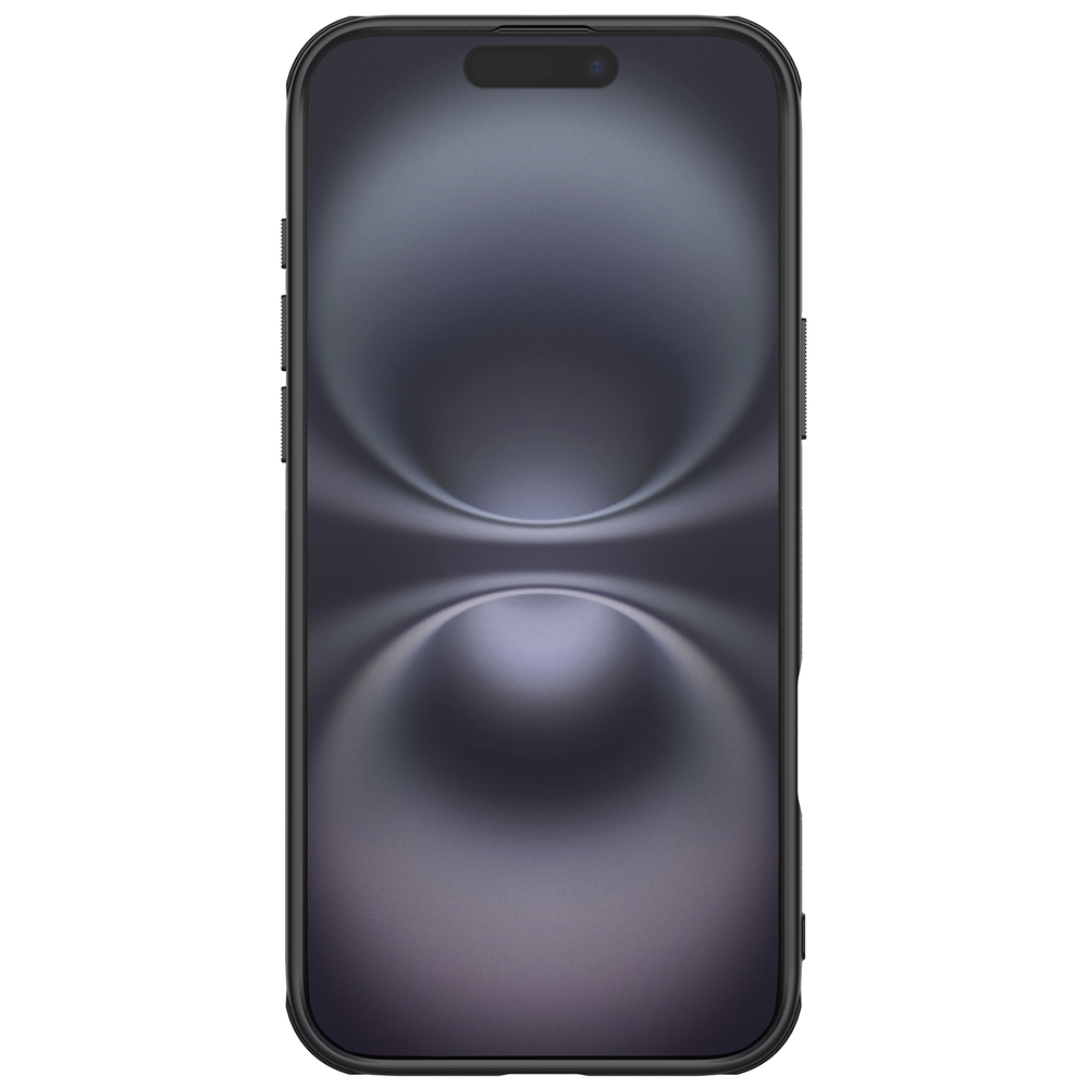 Усиленный двухкомпонентный чехол от Nillkin для iPhone 16, серия Super Frosted Shield Pro (с вырезом под лого)