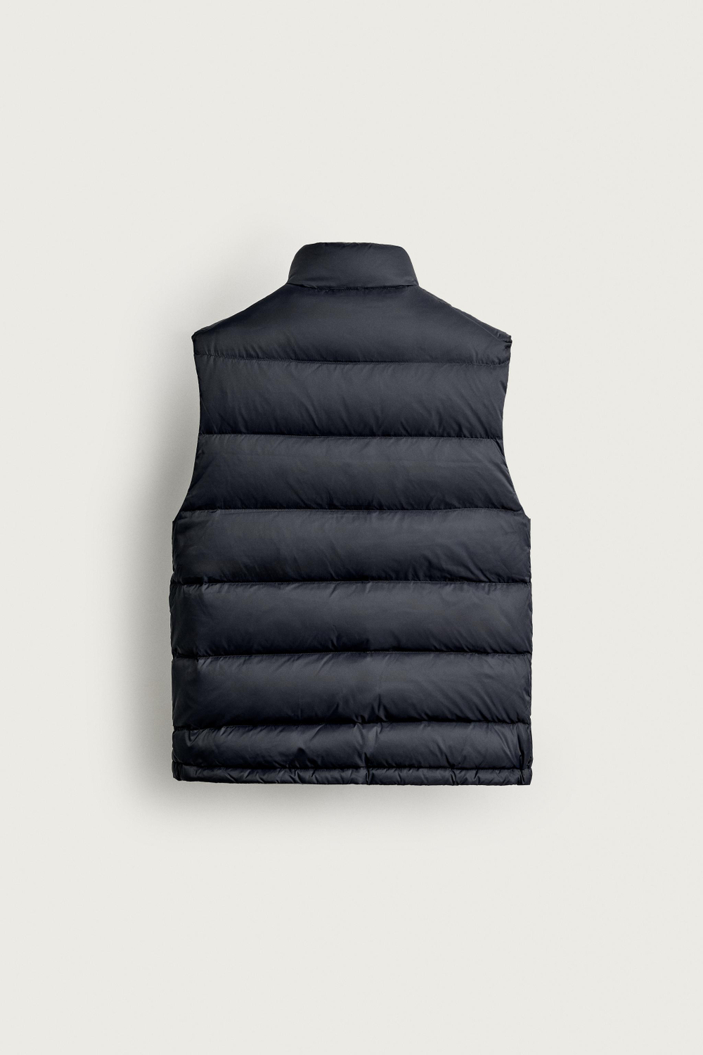 ZARA СТЕГАНЫЙ ЖИЛЕТ 80% ПУХА – 20% ПЕРЬЕВ WATER REPELLENT, МОРСКОЙ ТЕМНО-СИНИЙ