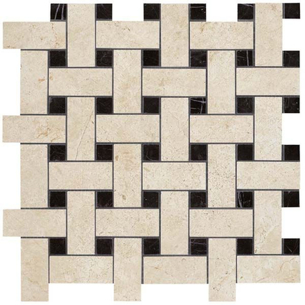 Мозаика Керамогранит Marvel Stone Basketweave Warm LAPP.