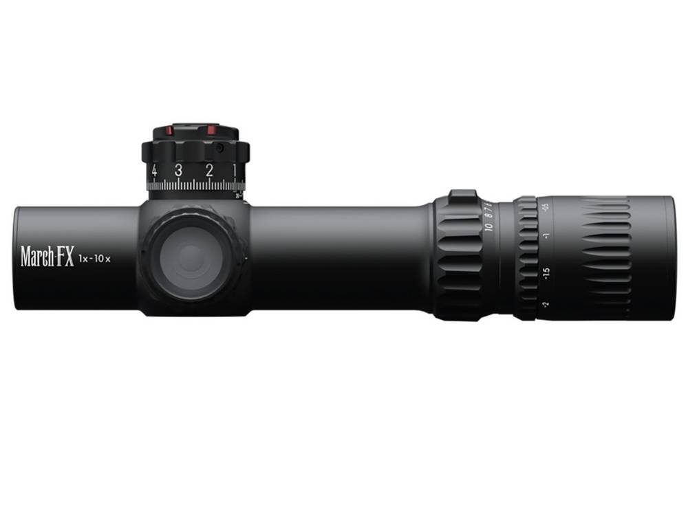 Прицел March-FX 1-10x24 Shorty, сетка DR-TR1F, FFP+SFP, 34мм, подсветка, SF, 0.1Mil, 590г