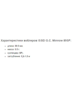 Воблер Issei GC Minnow 89SP, 89мм, 8 гр.