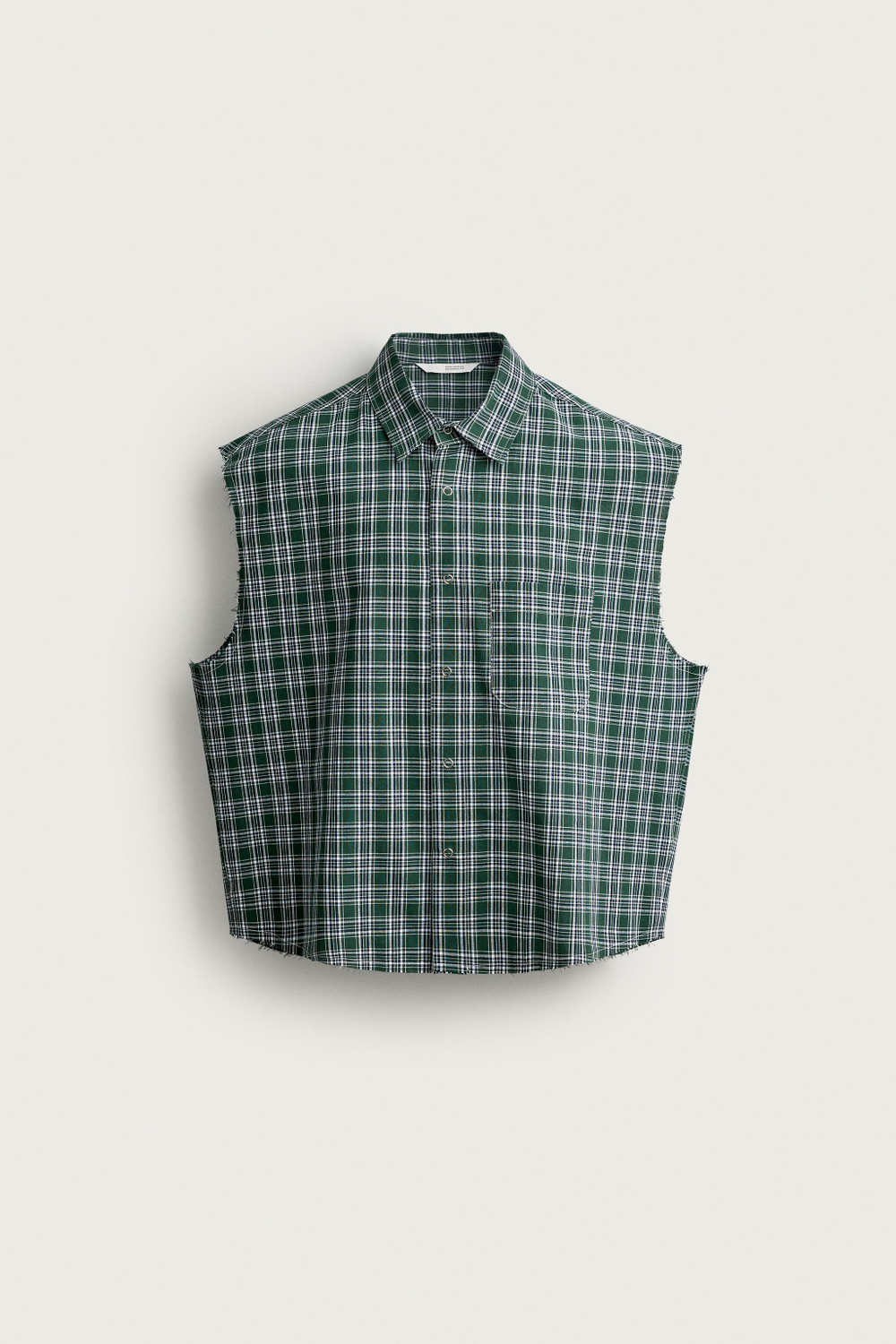 УКОРОЧЕННАЯ РУБАШКА-ТОП В КЛЕТКУ — ZARA
