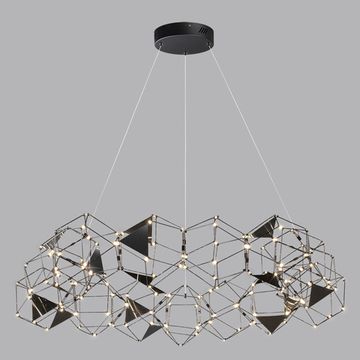 Люстра подвесная 68W 4000К 5087/68L чёрный хром Trellis Odeon Light