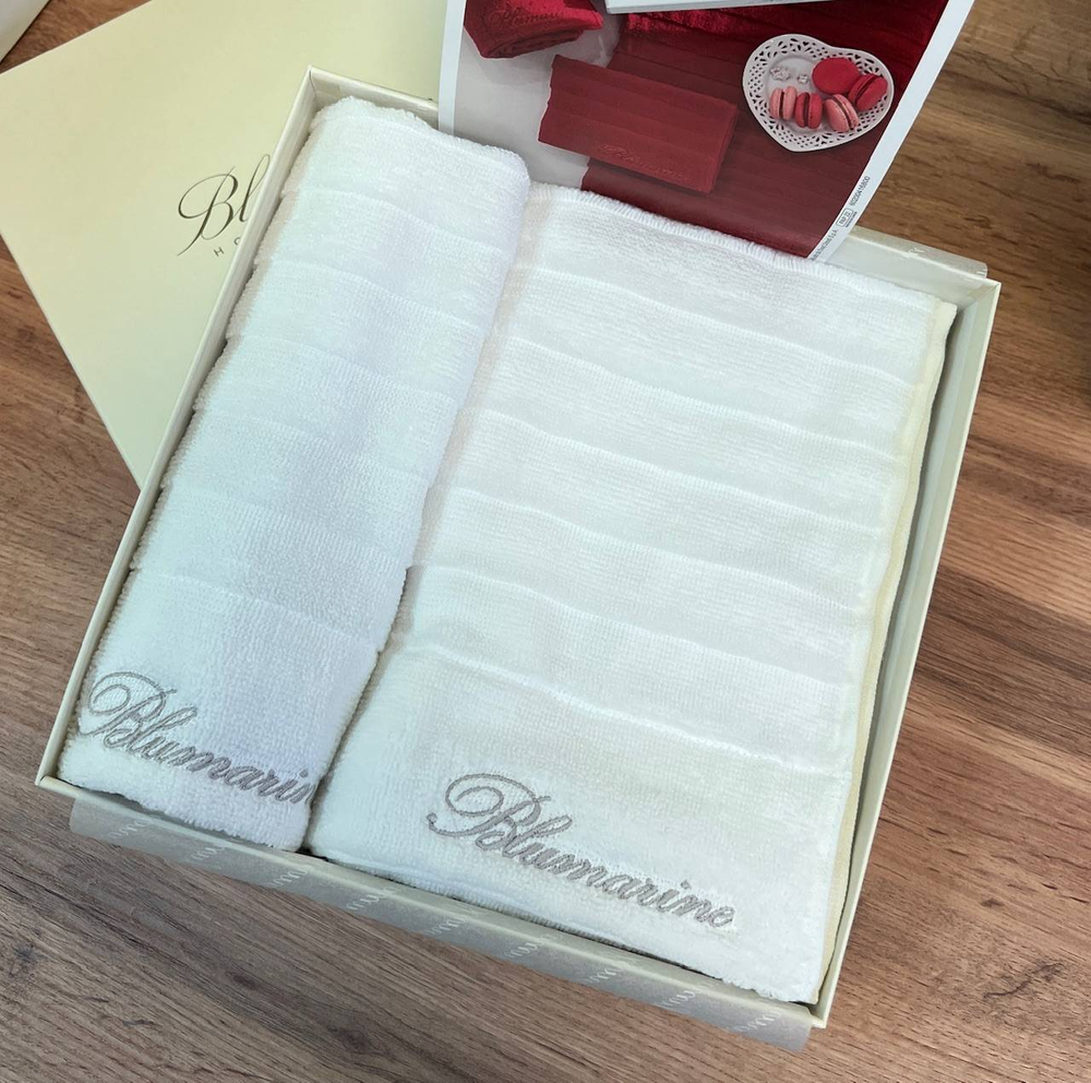 Комплект полотенец 2шт Blumarine Mademoiselle Bianco белый