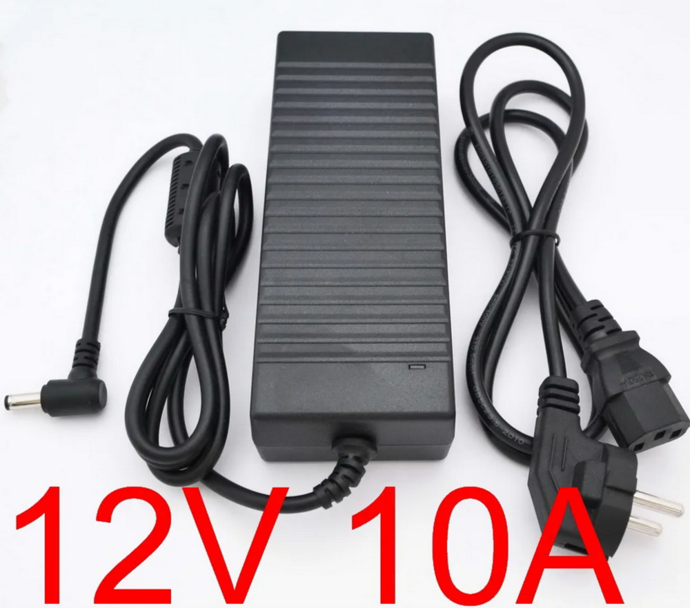 Адаптер питания универсальный 12v/10А штекер 5.5мм.,угловой JNT-614