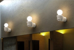 Wall design lamp Hand  (Black)