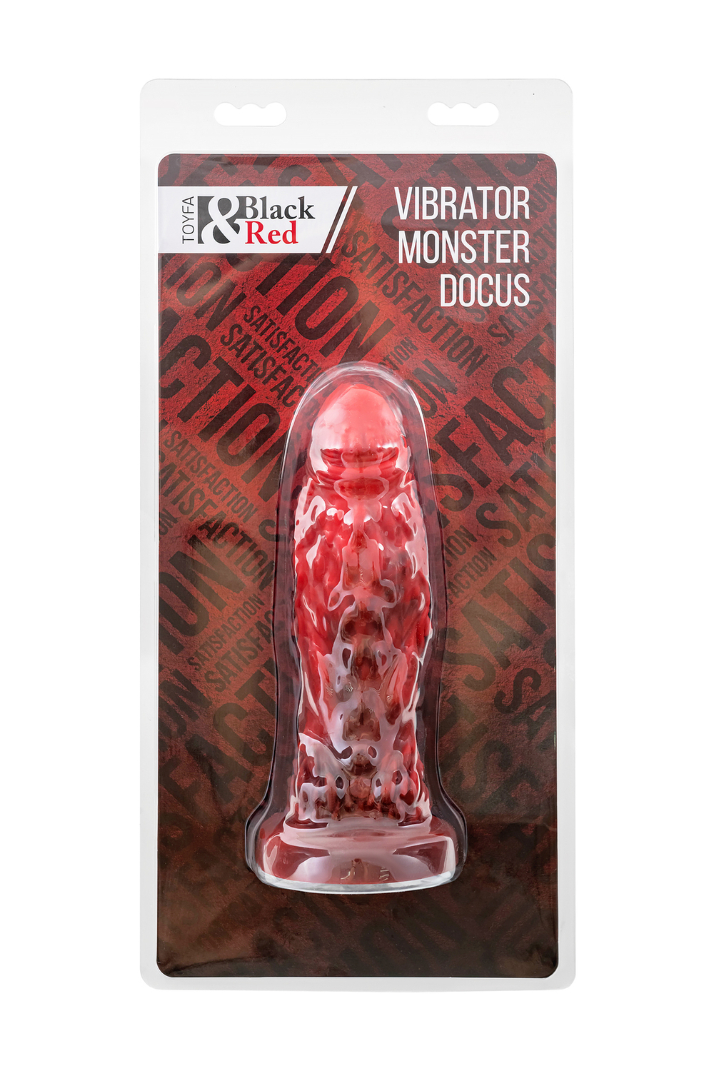 Вибратор Black&Red Monster Docus красный 20 см