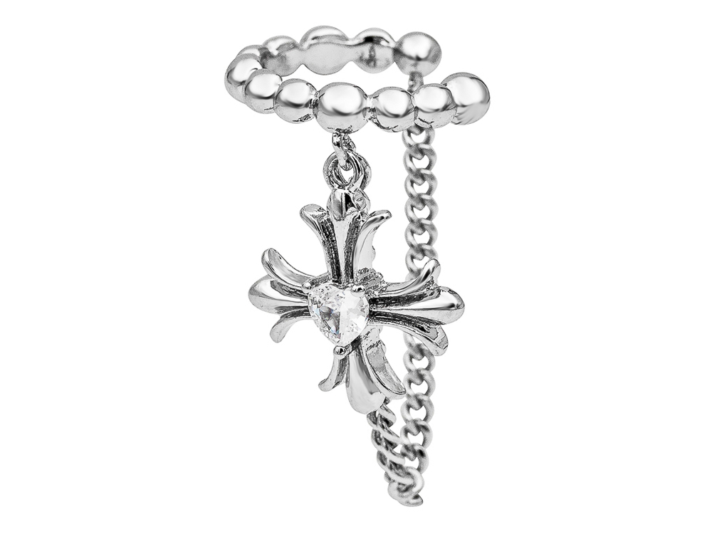 Кафф "Chrome Hearts" с крестиком и цепочкой