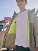 Куртка непромокаемая с капюшоном для мальчика Next E82-311, Бежевый