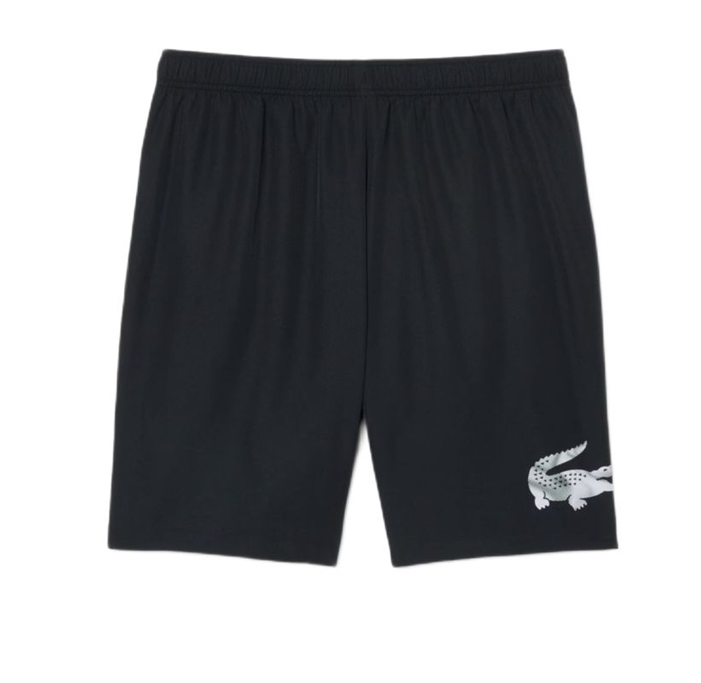 Мужские теннисные шорты Lacoste Water Repellent Colour Block Sport - black/grey